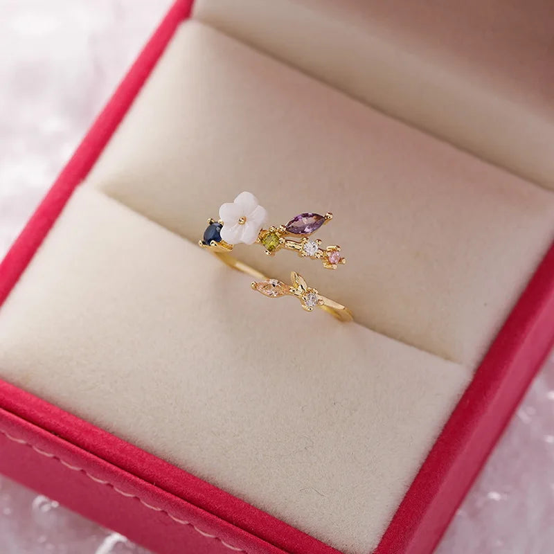 Crystal Zircon Rings Butterfly  Jewelry Gift