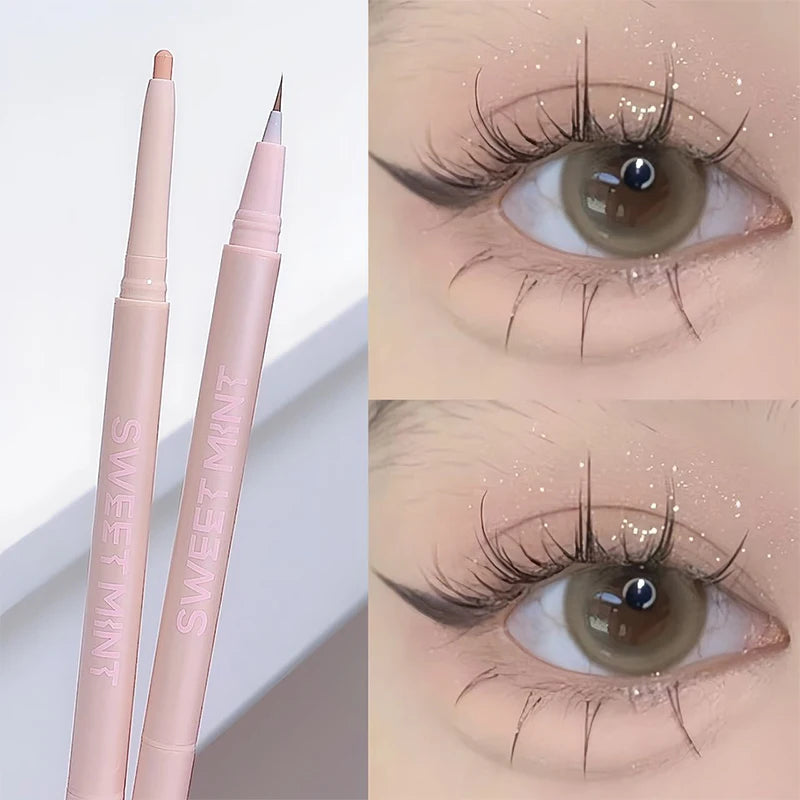 Mulitfuntional Double Ended Lying Silkworm Pencil Highlighter