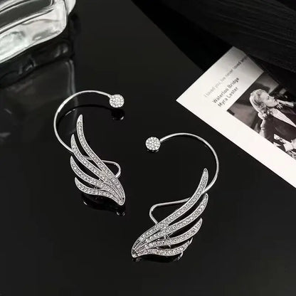 Butterfly Ear Clips Sparkling Rhinestone Ear Cuff Clips Earrings Jewelry Gifts