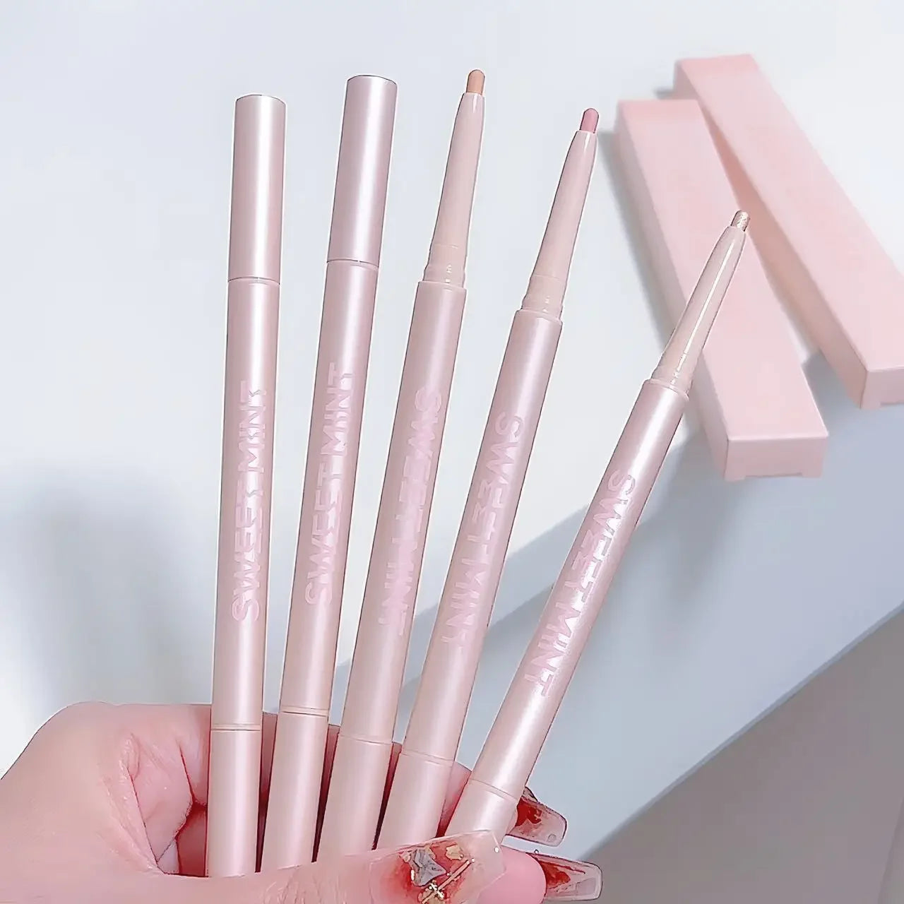 Mulitfuntional Double Ended Lying Silkworm Pencil Highlighter