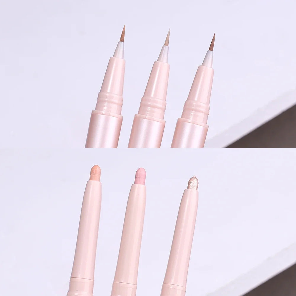 Mulitfuntional Double Ended Lying Silkworm Pencil Highlighter