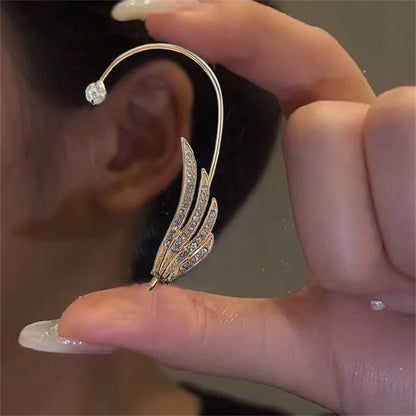 Butterfly Ear Clips Sparkling Rhinestone Ear Cuff Clips Earrings Jewelry Gifts