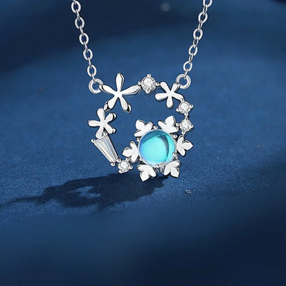 Snowflake Zircon Necklace For Women Men  Jewelry