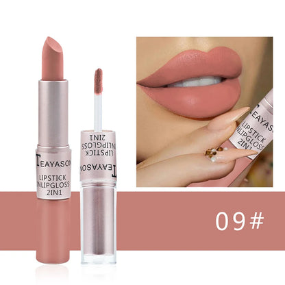 Lasting Velvet Matte Lipstick Double Head Lip Gloss