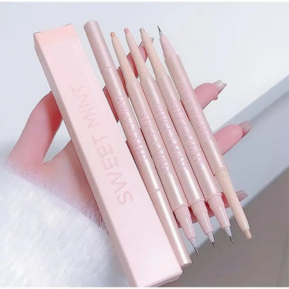 Mulitfuntional Double Ended Lying Silkworm Pencil Highlighter