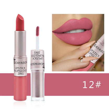 Lasting Velvet Matte Lipstick Double Head Lip Gloss