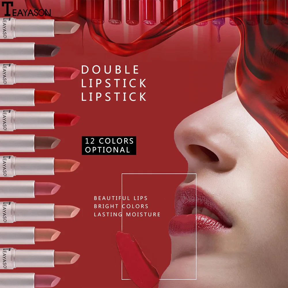 Lasting Velvet Matte Lipstick Double Head Lip Gloss