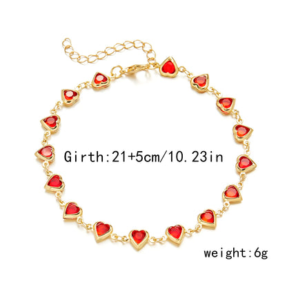 Love Heart Crystal Colorful Anklet Butterfly Daisy Foot Leg  Jewelry