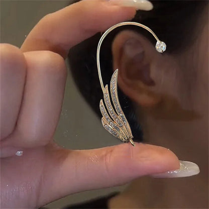 Butterfly Ear Clips Sparkling Rhinestone Ear Cuff Clips Earrings Jewelry Gifts